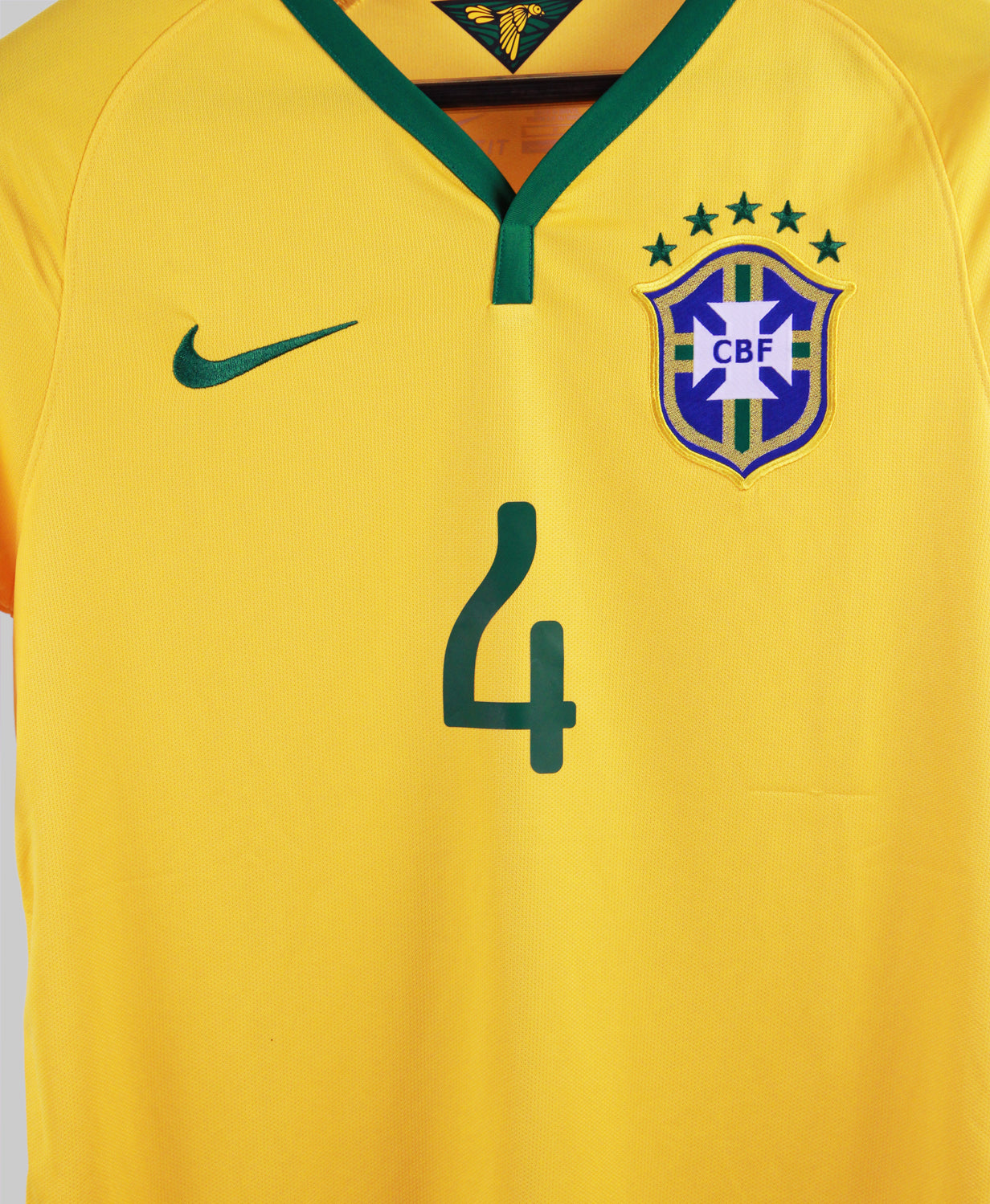 Brazil 2014-15 David Luiz Home Kit  (S)