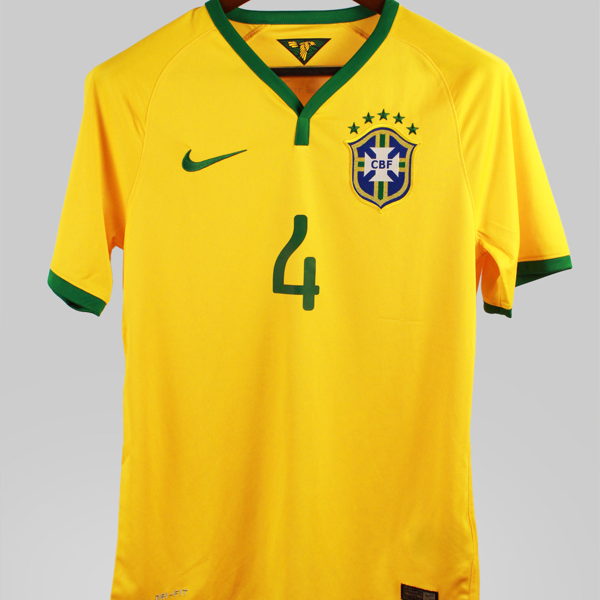 Brazil 2014-15 David Luiz Home Kit  (S)