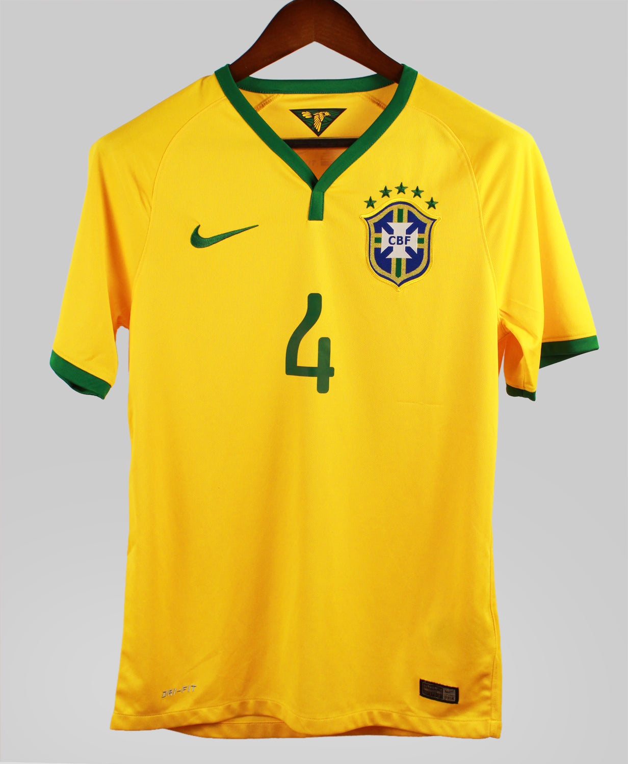 Brazil 2014-15 David Luiz Home Kit  (S)