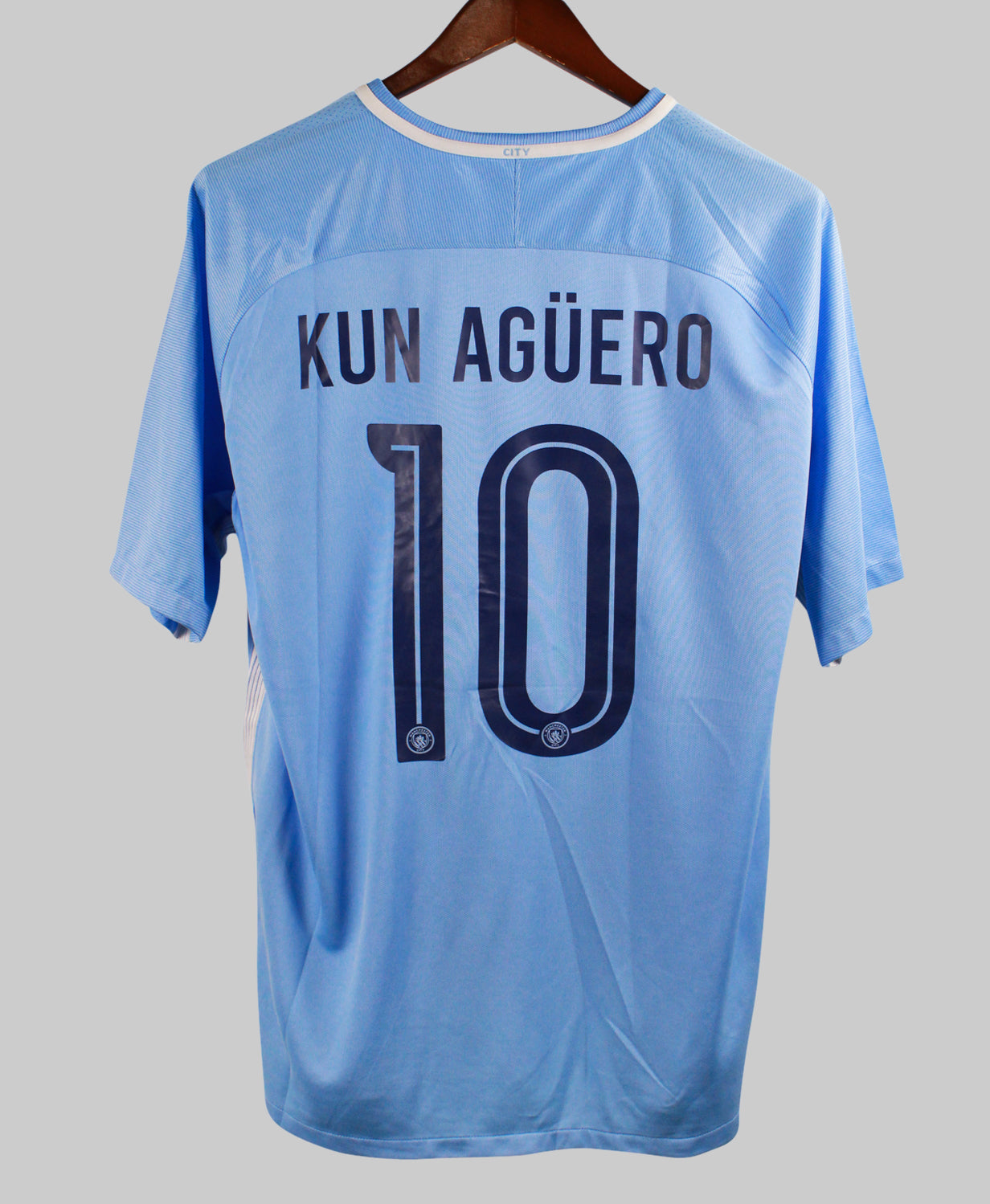 Manchester City 2017-18 Kun Aguero Home Kit  (XL)