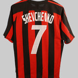 AC Milan 2003-04 Shevchenko Home Kit  (M)