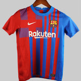 Barcelona 2021-22 Sergio Home Kit   (YM)