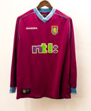 Aston Villa 2001-02 Long Sleeve Home Kit (M)