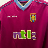 Aston Villa 2001-02 Long Sleeve Home Kit (M)