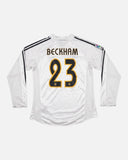 Real Madrid 2004-05 Beckham Home Long Sleeve Kit (M)