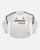 Real Madrid 2004-05 Beckham Home Long Sleeve Kit (M)