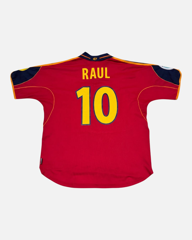 Spain 2000-01 Raul home vintage football shirt, size XL.