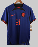Netherlands 2022 F. De Jong Away Kit W/ Tags (M)