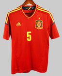 Spain 2012-13 Puyol Home Kit  (M)