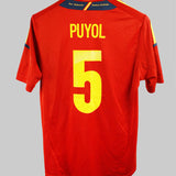 Spain 2012-13 Puyol Home Kit  (M)