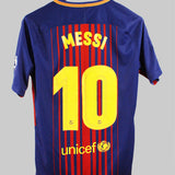 Barcelona 2017-18 Messi Home Kit   (M)