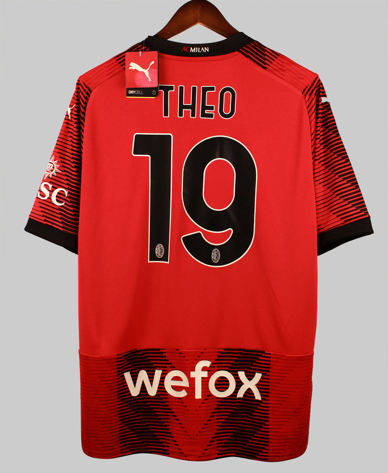 AC Milan 2023-24 Theo Home Kit W/Tags (XL)