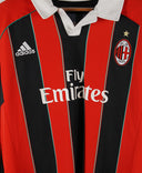 AC Milan 2012-13 Strasser Long Sleeve Home Kit (XL)