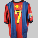Barcelona 1998-99 Figo Home Kit  (XL)