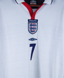 England 2003-04 Beckham Long Sleeve Home Kit (M)