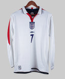 England 2003-04 Beckham Long Sleeve Home Kit (M)