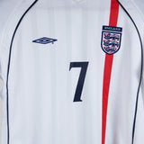 England 2001-02 Beckham Home Kit (YL)