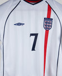 England 2001-02 Beckham Home Kit (YL)