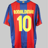 Barcelona 2007-08 Ronaldinho Home Kit (2XL)