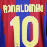 Barcelona 2007-08 Ronaldinho Home Kit (2XL)