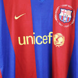 Barcelona 2007-08 Ronaldinho Home Kit (2XL)