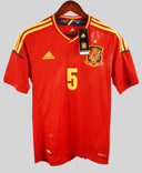 Spain 2012 Puyol Home Kit W/ Tags (S)
