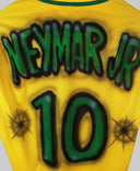 Airbrushed Brazil 2016-17 Neymar Home Kit (L)