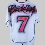 Airbrushed England 2001-02 Beckham Home Kit (L)
