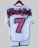 Airbrushed England 2001-02 Beckham Home Kit (L)