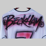 Airbrushed England 2001-02 Beckham Home Kit (L)
