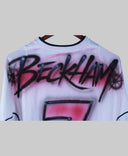 Airbrushed England 2001-02 Beckham Home Kit (L)