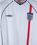 Airbrushed England 2001-02 Beckham Home Kit (L)