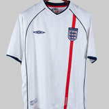 Airbrushed England 2001-02 Beckham Home Kit (L)