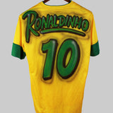 Airbrushed Brazil 2012-13 Ronaldinho Home Kit (M)