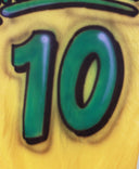 Airbrushed Brazil 2012-13 Ronaldinho Home Kit (M)