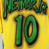 Airbrushed Brazil 2016-17 Neymar Home Kit (XL)