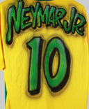Airbrushed Brazil 2016-17 Neymar Home Kit (XL)