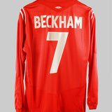 England 2004-05 Beckham Long Sleeve  Away Kit (XL)
