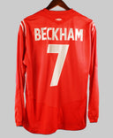 England 2004-05 Beckham Long Sleeve  Away Kit (XL)