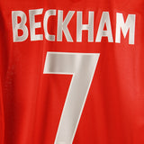 England 2004-05 Beckham Long Sleeve  Away Kit (XL)