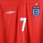 England 2004-05 Beckham Long Sleeve  Away Kit (XL)