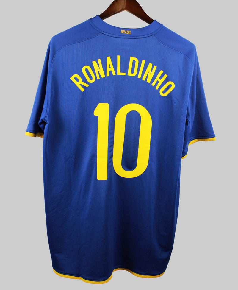 Brazil 2008 Ronaldinho Away Kit (XL)