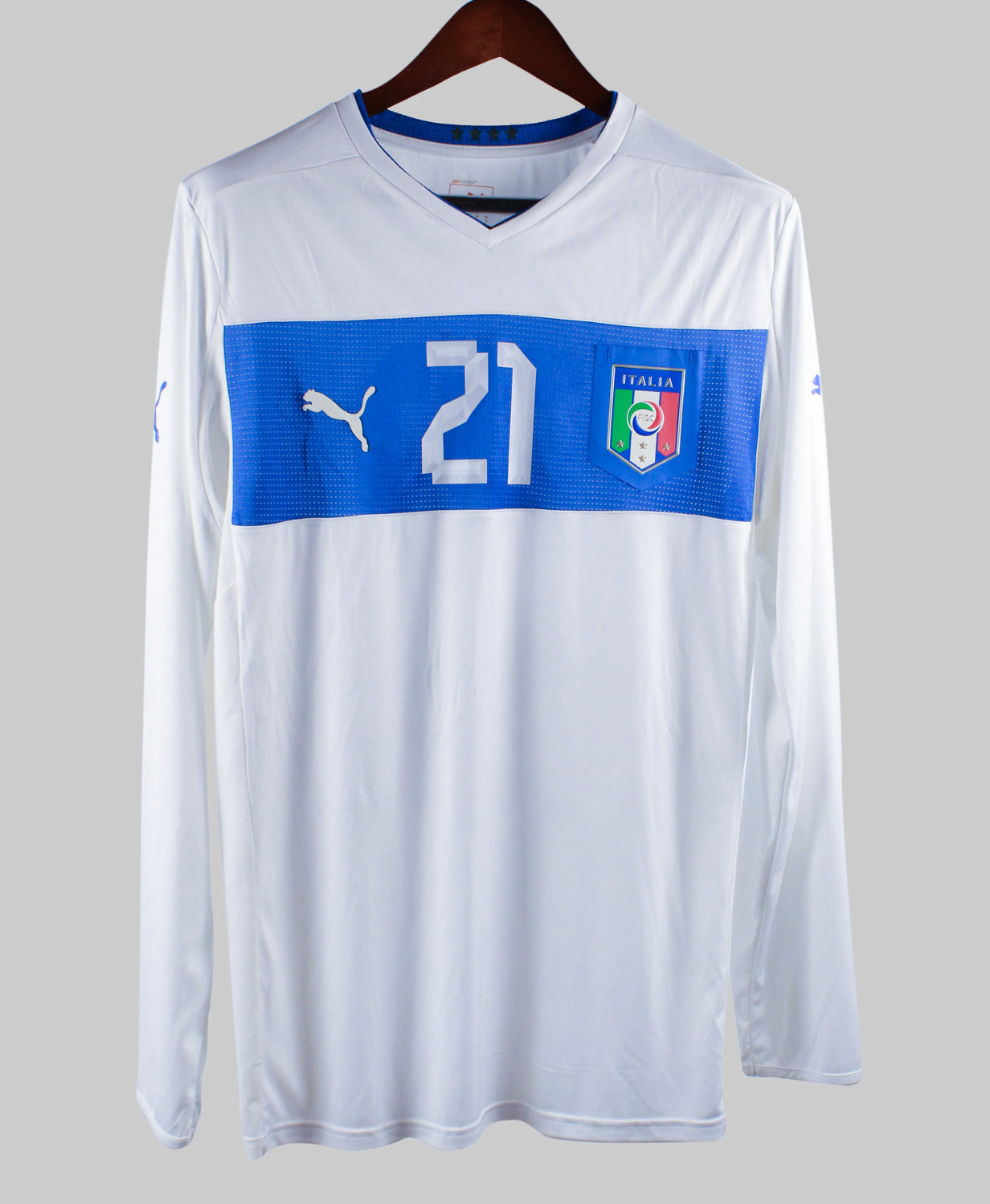 Italy 2012-13 Pirlo Long Sleeve Away Kit  (L)