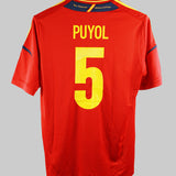 Spain 2012-13 Puyol Home Kit  (M)