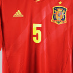 Spain 2012-13 Puyol Home Kit  (M)