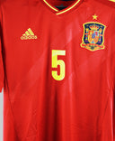 Spain 2012-13 Puyol Home Kit  (M)