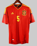 Spain 2012-13 Puyol Home Kit  (M)