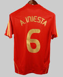 Spain 2008 A. Iniesta Home Kit (YL)