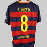 Barcelona 2015-16 Iniesta Home Kit (M)