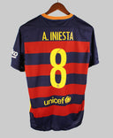 Barcelona 2015-16 Iniesta Home Kit (M)